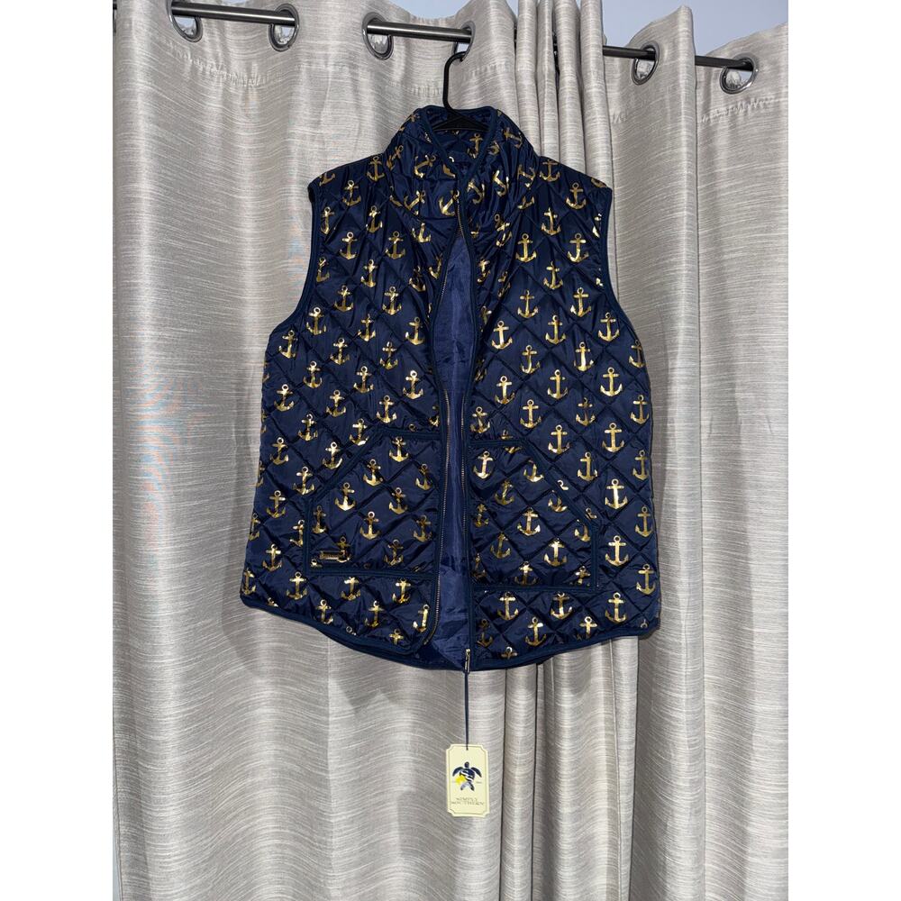 Simply Southern navy blue quilted puffer vest XL - NEW - Picture 4 of 4